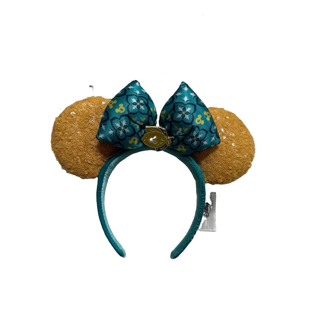 New Disney Parks Epcot Pavillion Limencello Saluti Minnie Ears Sequined Headband